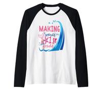 Mermaid Making Waves in 1st Grade Girls Back to School Day Manche Raglan