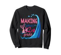 Mermaid Making Waves in 2nd Grade Girls Back to School Day Sweatshirt