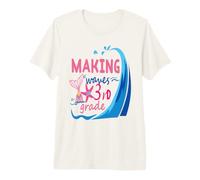 Mermaid Making Waves in 3rd Grade Girls Back to School Day T-Shirt Haut de Gamme