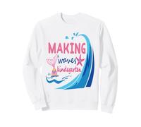 Mermaid Making Waves in Kindergarten Girl Back to School Day Sweatshirt
