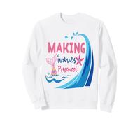 Mermaid Making Waves in Preschool First Day of Pre K School Sweatshirt