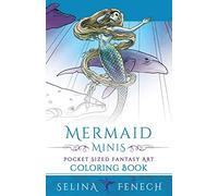 Mermaid Minis - Pocket Sized Fantasy Art Coloring Book
