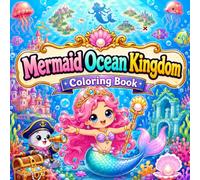 Mermaid Ocean Kingdom Coloring Book: Magical Underwater Mermaid Adventures with Castles, Sea Creatures, Treasure Maps, Coral Reefs, and Fantasy Ocean Pages
