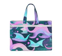 Mermaid Sac à main 26 x 38,1 cm avec 2 poches zippées Capacité généreuse pour dossiers - Idéal pour le travail et les voyages Rose pastel