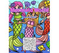 Mermaid Turtle Seahorse Starfish Sun Coconut Tree Coral Reef Shell Pearl Castle-Coloring Books for Adults Teens Kids Relaxation