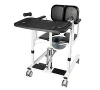 Mermajestic Chaise de transfert hydraulique pour patient, chaise de transfert multifonctionnelle, en acier, avec capacité de charge de 150 kg et hauteur d'assise réglable, pour personnes âgées et