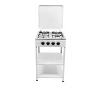 Mermajestic Plaque de cuisson à gaz, 1200 W, avec 4 brûleurs, 49 x 49 x 79 cm, en fer, avec protection contre le vent et protection automatique des flammes, allumage manuel, pour les familles et les