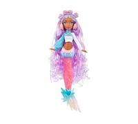 Mermaze Mermaidz Winter Waves - HARMONIQUE - Avec 1 poupée sirène, 1 nageoire avec changement de couleur, 1 queue remplie de paillettes & accessoires - Dès 4 ans
