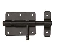 Verrou de box noir - DIAMETRE - Ø 16, FINITION - Mat - Encastrée - Standard - 2 entrées - Européen