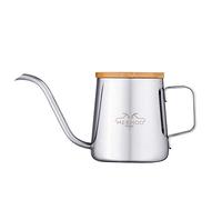 MERMOO YILAN Bouilloire col de cygne 350 ml - Petite cafetière en acier inoxydable - Col de cygne - Pour bouilloire - Argenté