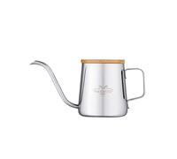 MERMOO YILAN Petite bouilloire à bec verseur de 350 ml avec couvercle en col de cygne pour le camping, la maison, les voyages, le bureau (argenté)
