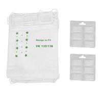 Mermshy Accessoires de nettoyage pour aspirateur Vorwerk VK135 VK136 10 sacs + 2 désodorisants
