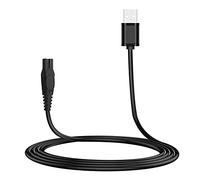 MEROM Câble de charge compatible avec les tondeuses à barbe Brightup, câble USB compatible avec tondeuse à barbe, tondeuse à barbe, corps, moustache, nez, oreilles, tondeuse faciale, cordon