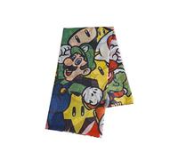 Meroncourt Nintendo Super Mario Bros. Woman's All-Over Characters Fashion Scarf, One Size, Multi-Colour (Sf020301Ntn) Echarpe, Multicolore, Taille Unique Mixte