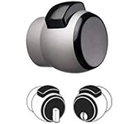 Meroni Serrature N12NAGRSC Bouton Nova pour salle de bain sans loquet Argent/Gris