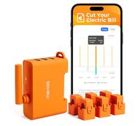 Meross Compteur d'Énergie Triphasé connecté, WiFi Smart Meter 6 Canaux avec Home Assistant, Mesure énergie pour Solaire/Photovoltaïque, Maison et Industrie, Montage sur Rail DIN, Cloud Gratuit