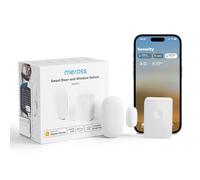 Meross Détecteur Connecté pour Portes et Fenêtres (avec HUB), Mini Capteur de Porte et Fenêtre WiFi, Compatible avec Apple Home, Alexa et Google Home, Détecteur d'Alarme Antivol pour Domotique