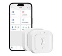 Meross Détecteur de Fuite d'Eau Connecté | HUB REQUIS | Capteur de Fuite d'Eau IP66 et 100 dB | Compatible avec Apple Home, Alexa et Google Home | pour la Cuisine, Salle de Bains et Cantine | Lot de 2