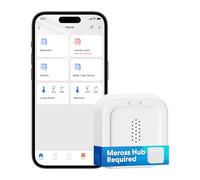 Meross Détecteur de Fuite d'eau Connecté | HUB REQUIS | Capteur de Fuite d'eau Wi-FI IP66 et 100 DB | Compatible avec Apple Home, Alexa et Google Home | pour la Cuisine, Salle de Bains et Cantine