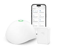 Meross Détecteur de Fuite d'eau Intelligent (avec HUB), Capteur de Fuite d'eau Wi-FI IP67 et 60 DB, Détecteur d'Indondation Compatible avec HomeKit et SmartThings