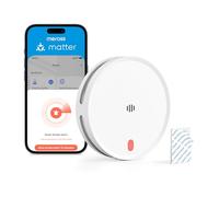 Meross Détecteur de Fumée Connecté, Alarme Incendie Wi-FI avec Double capteur Optique, Détecteur Fumée avec Alerte APP, Maillage Anti-Insectes 0,8 mm, 33 mm, Hub requis, 1 Pièce