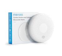 Meross Détecteur de Fumée et de Monoxyde de Carbone, Détecteur Combiné avec Pile de 10 Ans, Sirène Puissante, Auto-Vérification et Bouton de Test, Alarme de Fumée et de CO Certifié EN14604 et EN50291