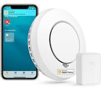 Meross Détecteur de Fumée Interconnecté (AVEC HUB), Détecteur de Fumée Intelligent Compatible avec HomeKit et SmartThings, Alarme Incendie avec Pile Remplaçable, Fonction de Test et Automatisation