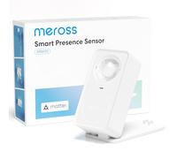 Meross Détecteur de Mouvement Matter Presence - Capteur de présence Intelligent avec câble, détecteur de Mouvement WiFi intérieur avec Notification d'application pour la sécurité à Domicile
