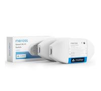 Meross Interrupteur Connecté Matter, 16A Interrupteur WiFi avec Matter Simple Setup (MSS) et Suivi de Consommation d'Énergie, Lot de 2 Commutateur Compatible avec Apple Home, Alexa et Google Home