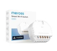 Meross Interrupteur Connecté Matter pour Boîte Encastrement 60mm, Fil Neutre Requis, Commande d'Éclairage et Suivi Conso d'Énergie, Compatible avec Apple HomeKit, Alexa, Google Home et Home Assistant