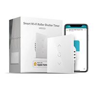 Meross Interrupteur Volet Roulant Connecté Compatible avec HomeKit, Alexa et Google Home, WiFi Interrupteur de Rideau Tactile (FIL NEUTRE REQUIS), Contrôle Local, Contrôle Vocal & à Distance