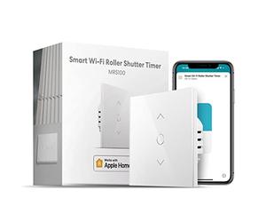 Meross Interrupteur Volet Roulant Connecté Compatible avec HomeKit, Alexa et Google Home, WiFi Interrupteur de Rideau Tactile (FIL NEUTRE REQUIS), Contrôle Local, Contrôle Vocal & à Distance