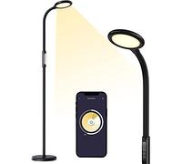 Meross Lampadaire LED Connecté, Lampe sur Pied Compatible avec Homekit, Alexa et Google Home, 2700-6000K Lampadaire de 360° Rotatif avec Luminosité Réglable, Commande Vocale et Contrôle à Distance