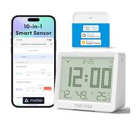 Meross Matter 10-en-1 Thermomètre Hygromètre Connecté WiFi Avec Hub MSH450