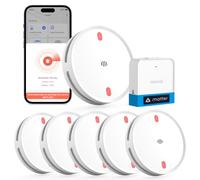 Meross Matter Détecteur de fumée avec Hub MSH450, Alarme de fumée WiFi