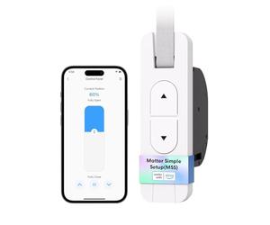 Meross Matter Enrouleur de Sangle Connecté, Enrouleur Volet Roulant (max. 45 kg, 6 m²), Compatible avec HomeKit Alexa et Google Home, Commande Vocale et Contrôle à Distance