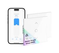 meross Matter Interrupteur Connecté Volet Roulant, Interrupteur Volet Roulant WiFi - Bouton Domotique Compatible avec Apple HomeKit, Alexa, Google Home et Home Assistant (FIL NEUTRE REQUIS)