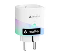 meross Matter Prise Connectée (Type F), 16A Prise WiFi avec Suivi de Consommation Compatible avec Apple Home, Alexa et Google Home, Prise Intelligente avec Économie d'Énergie et Contrôle à Distance