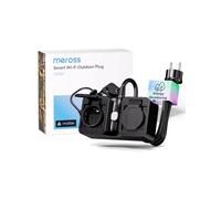 Meross Multiprise Extérieure Matter (Type F), Prise Connectée Étanche IP44 avec Matter Simple Setup, Compatible avec Apple Home, Alexa et Google Home, Suivi de Consommation d'Énergie, Commande Vocale