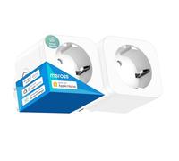 Meross Presa Smart WiFi, Presa Smart HomeKit con Monitoraggio Energia, Presa Intelligente Compatibile con Apple HomeKit, Alexa e Google Home, Controllo Vocale e Remoto, 16A, 2,4GHz, 2 Pezzi