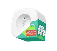 meross Prise Connectée (FR), 16A Prise WiFi Compatible avec Alexa et Google Home, Prise Intelligente avec Suivi de Consommation, Commande Vocale et Contrôle à Distance