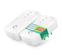 Meross Prise Connectée Italienne, Prise WiFi Surveillance de l'Énergie, Prise Intelligente WiFi (type L) 16A 3840W, Application à distance, Compatible avec Alexa, Google Home, Lot de 2, 2.4GHz