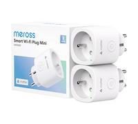 Meross Prise Connectée Matter (Type E), 16A Prise WiFi Compatible avec Apple HomeKit, Alexa, Google Home et Home Assistant, Mesure d'Énergie pour Panneau Solaire Photovoltaïque, 2 Pièces