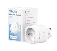 Meross Prise Connectée Matter (Type E), 16A Prise WiFi Compatible avec HomeKit, Alexa, Google Home et Home Assistant, Mesure d'Énergie pour Panneau Solaire Photovoltaïque, Commande Vocale/à Distance