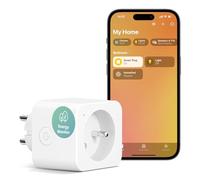 Meross Prise Connectée (Type E), 16A Prise WiFi Compatible avec Apple HomeKit, Alexa et Google Home, Prise Intelligente avec Mesure de Consommation Électrique, Commande Vocale et Contrôle à Distance