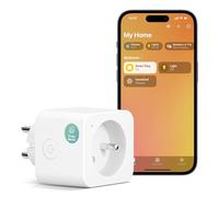 Meross Prise Connectée (Type E), 16A Smart Plug Compatible avec Apple HomeKit, Alexa et Google Home, Prise Intelligente avec Mesure de Consommation Électrique, Commande Vocale et Contrôle à Distance