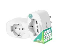 Meross prise connectée type italien, Compatible Alexa, 16 A, lot de 2