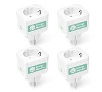 Meross Prise Connectée Wifi (Type F) avec Mesure de Consommation d'Énergie | Prise Intelligente pour Panneau Photovoltaïque, Compatible avec Alexa et Google Home, Configuration Bluetooth, 16A, 4 Pièces