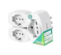 Meross Prise intelligente italienne, prise WiFi avec surveillance de la consommation, prise intelligente 16A, fonction minuterie, compatible avec Alexa, Google Home et SmartThings, contrôle vocal et à