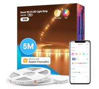 meross Ruban à LED Connecté WiFi, 5M RGBWW Bande Lumineuse Intelligente Compatible avec Apple HomeKit, Alexa et Google Home, Guirlande Lumineuse LED Multicolore avec Contrôle Vocale à Distance